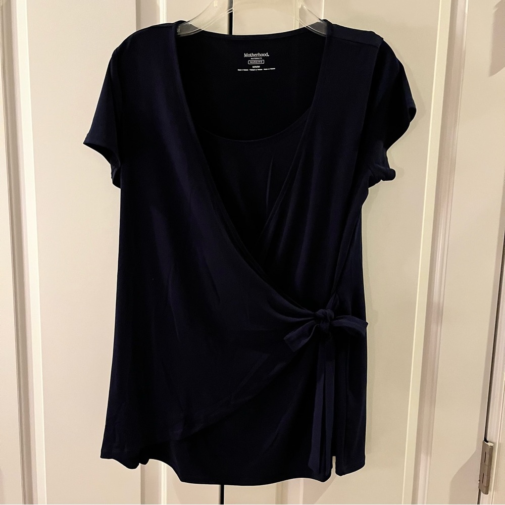 Navy Blue Motherhood Maternity Nursing Top